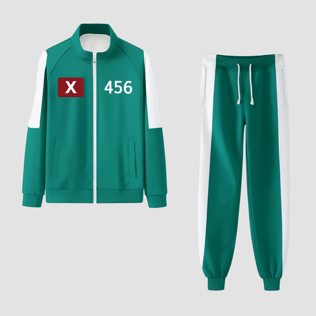 Unisex Graphic Print Tracksuit Set | Zip Front Jacket Jogger Pants Casual Wear-Costume Set-Sasha Sydney