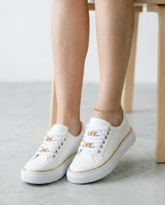 Women Comfortable Shoes | Chain Lace Design-Sasha Sydney