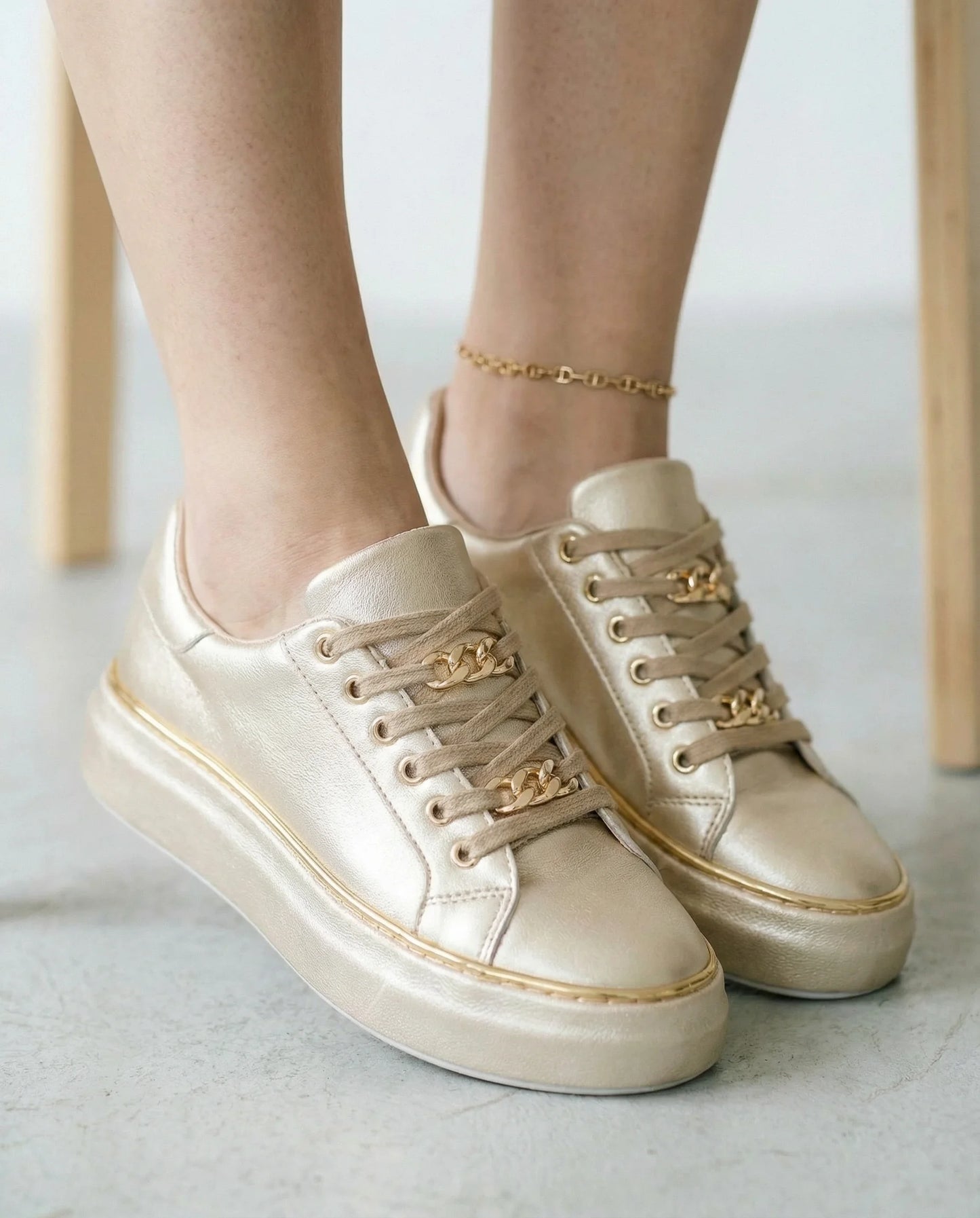 Women's Casual Chain Lace Shoes | Comfort Fit Everyday Wear-Women Shoes-Sasha Sydney