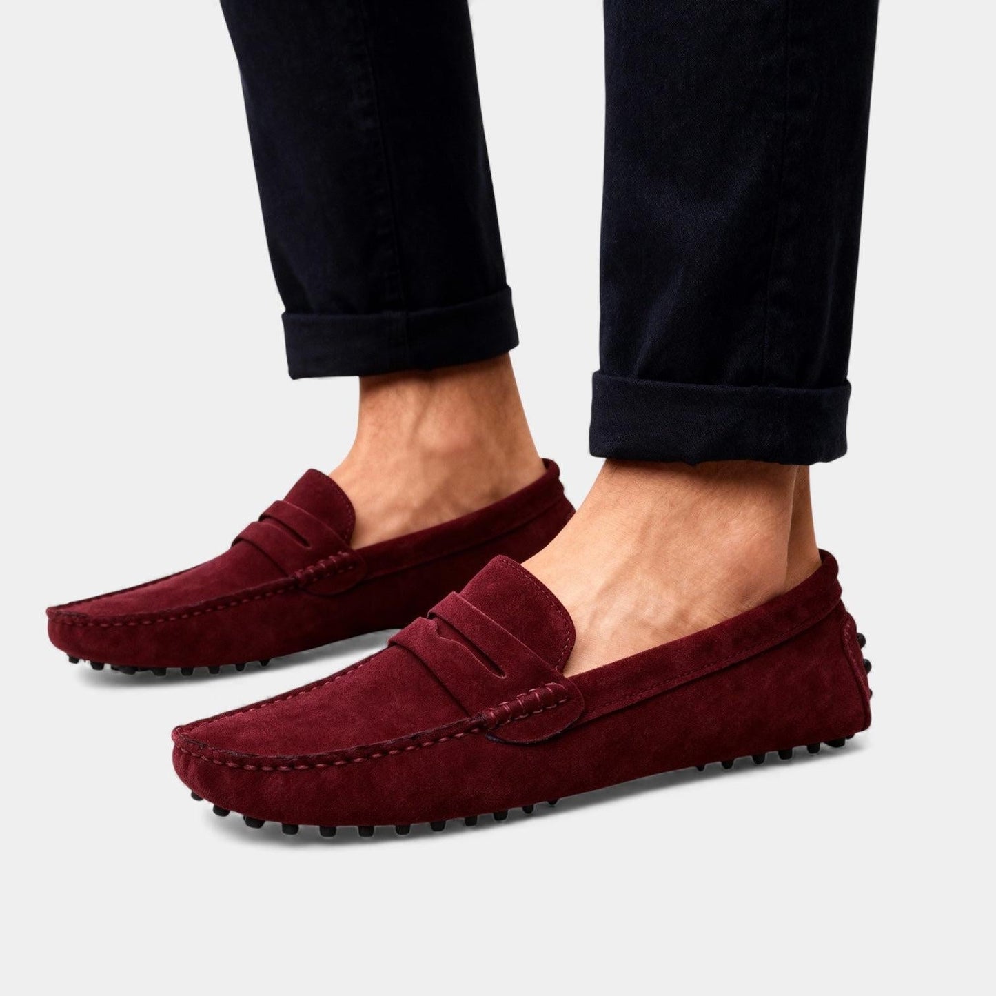 Men's Suede Driving Loafers - Casual Slip-On Shoes for Everyday Wear - Image 11