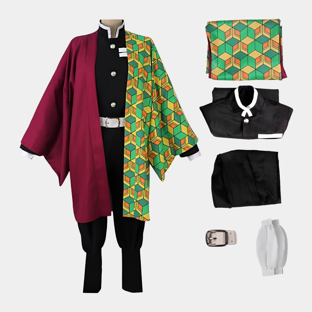 Kids' Anime Cosplay Costume Set | Geometric Haori · Sasha Sydney