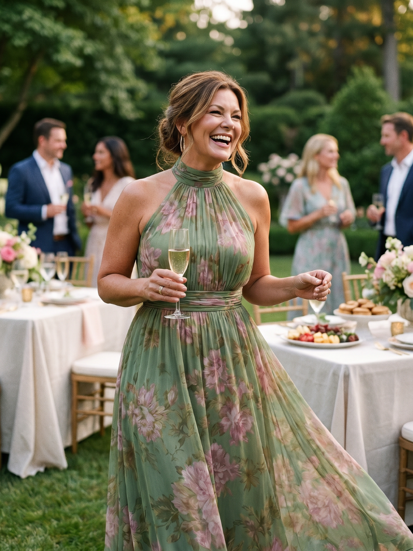 Women's Halter Maxi Dress | Floral Print · Sasha Sydney