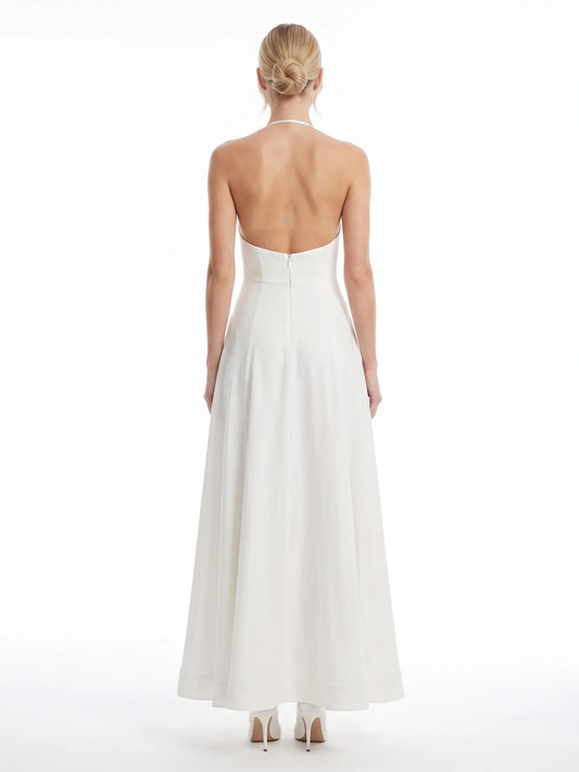 Women's Halter Maxi Dress | Open Back · Sasha Sydney