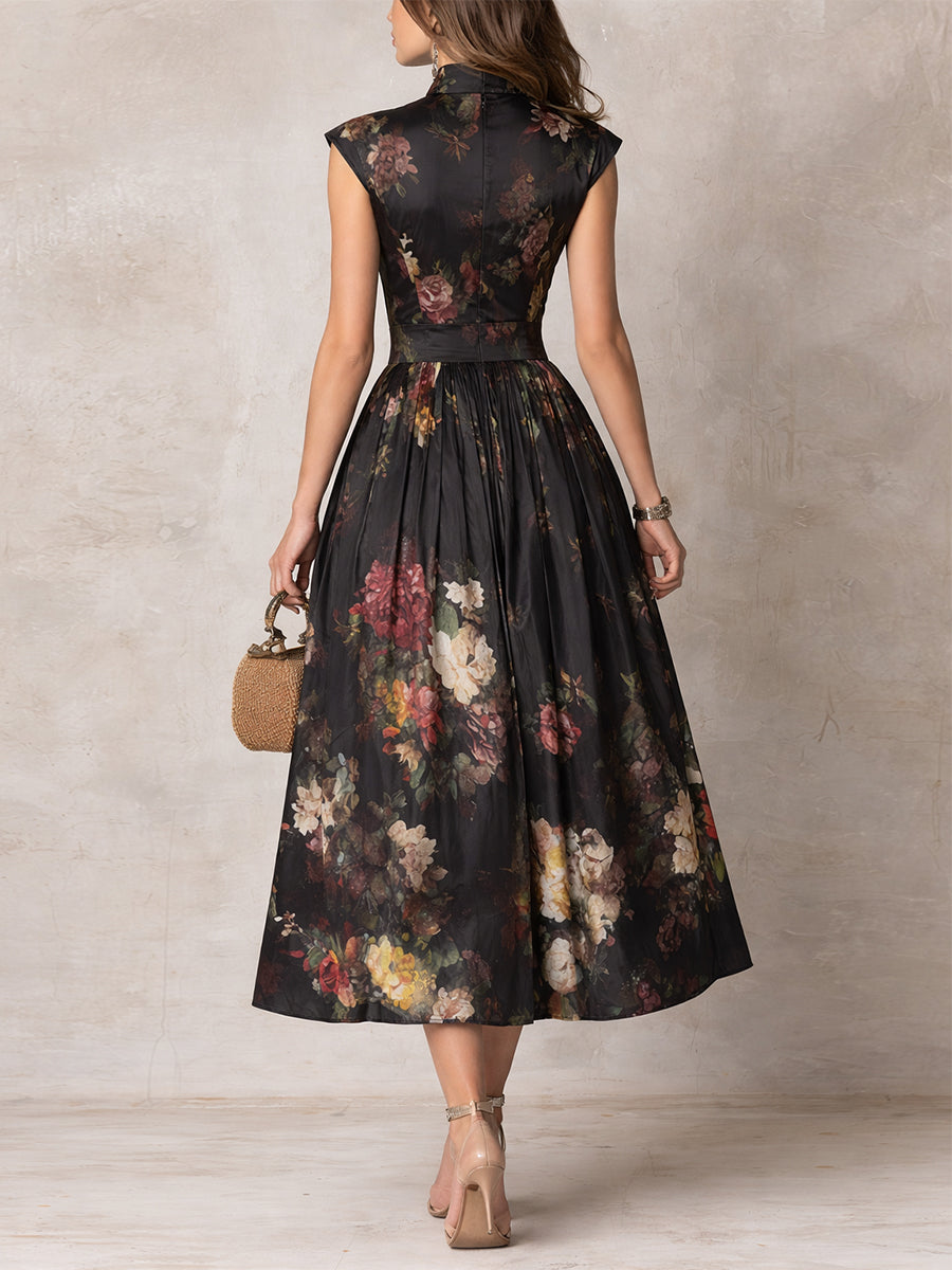 Women's Sleeveless Midi Dress | Floral Print · Sasha Sydney