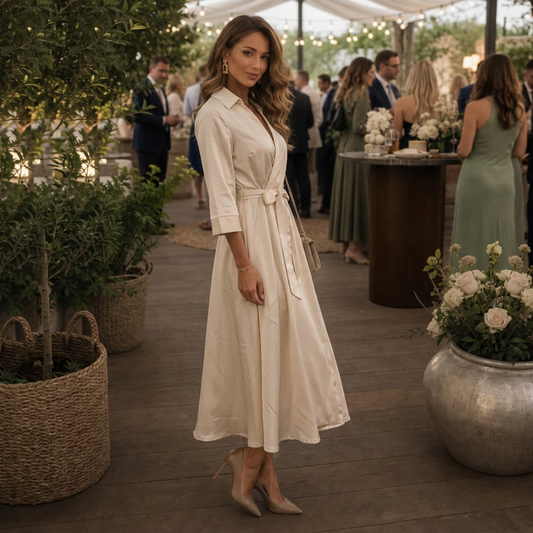 Women's Wrap Midi Dress | Tie-Waist · Sasha Sydney