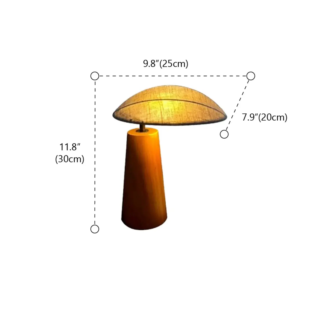 Sculptural Mushroom Table Lamp | Dome Shade Table Light Interior Lighting-Table Lamp-Sasha Sydney