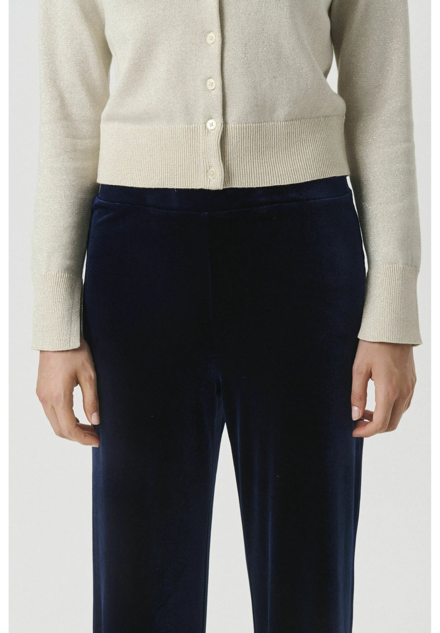 Women's Plain Trousers | High Waist Wide Leg Office Wear