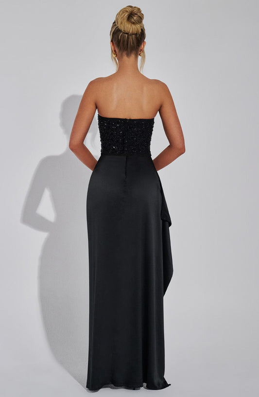 Satin Corset Maxi Dress for Women - Elegant Evening Wear, Formal Style - Image 7