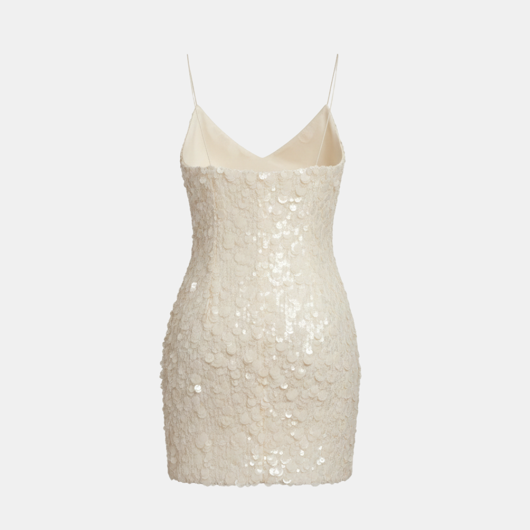 Sequin Micro Mini Dress with Spaghetti Straps for Parties and Events - Image 9