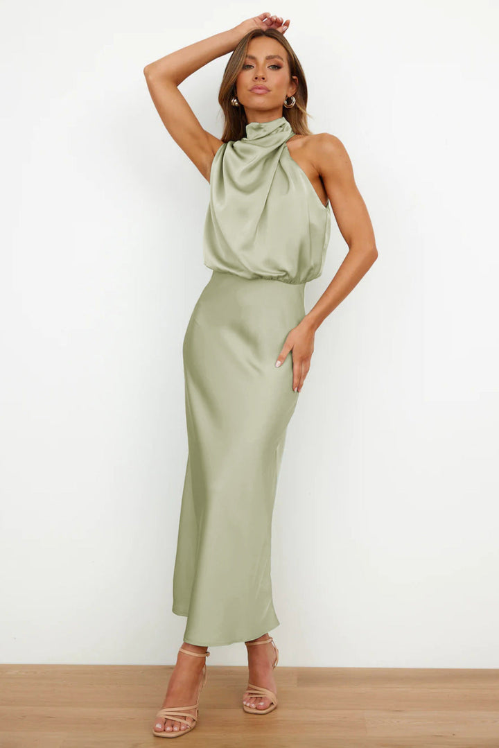 Kangana | Women’s Elegant Halter Neck Maxi Dress | Flattering Fit