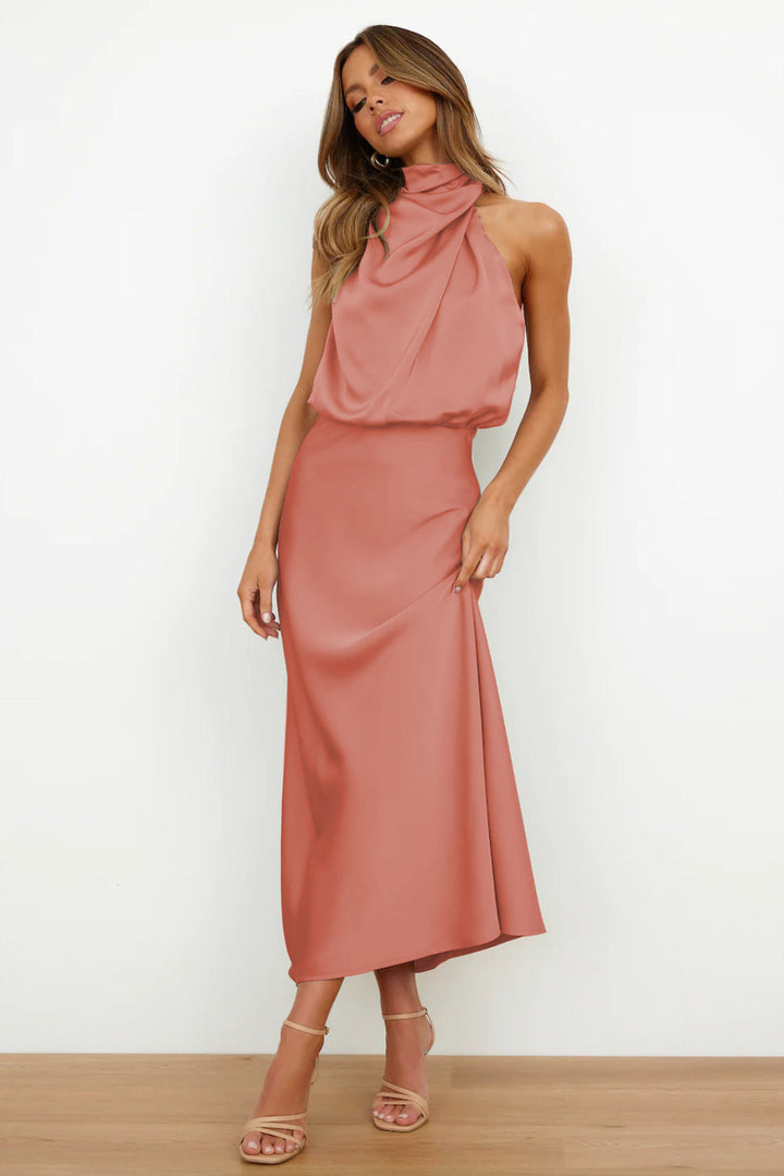 Kangana | Women’s Elegant Halter Neck Maxi Dress | Flattering Fit