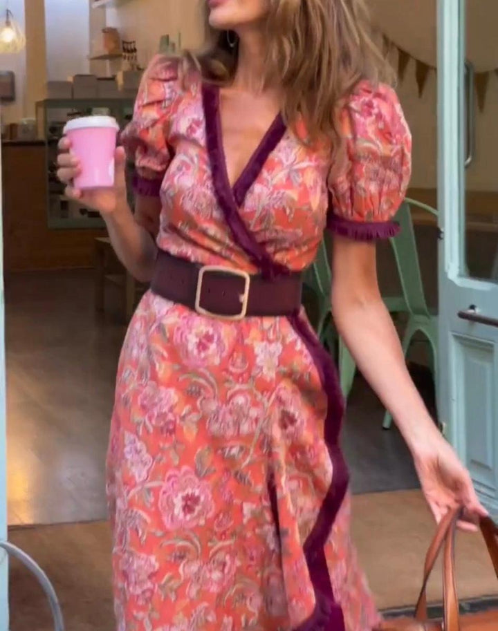 Vivi | Women Floral Midi Dress | Elegant Fit