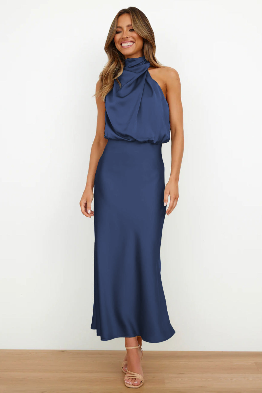 Kangana | Women’s Elegant Halter Neck Maxi Dress | Flattering Fit