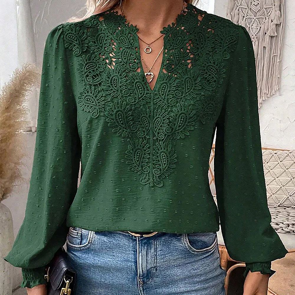 Ava | Women Lace Detail Blouse | Versatile & Elegant