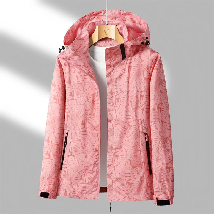 Joana | Women's Windproof Softshell Jacket | Chic Botanical Print
