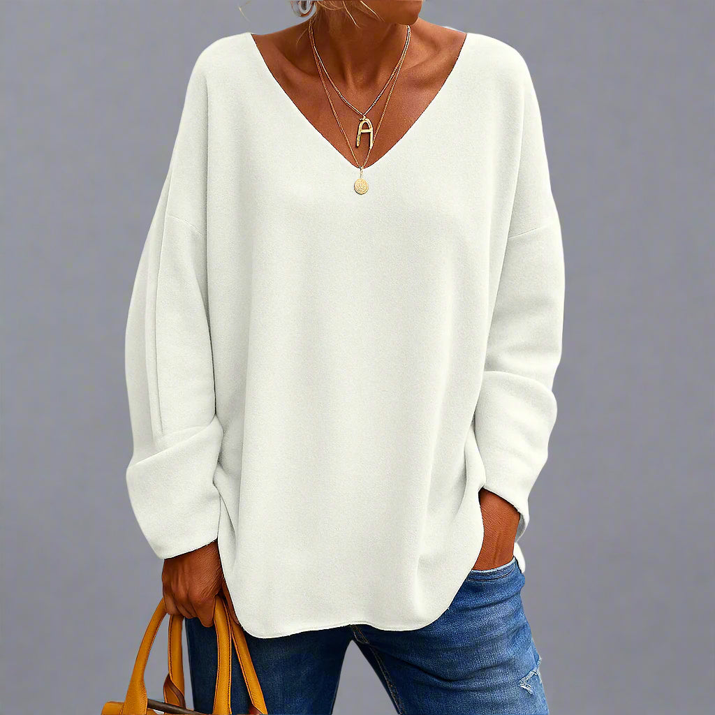 Harper | Women Relaxed V-Neck Top | Timeless Comfort