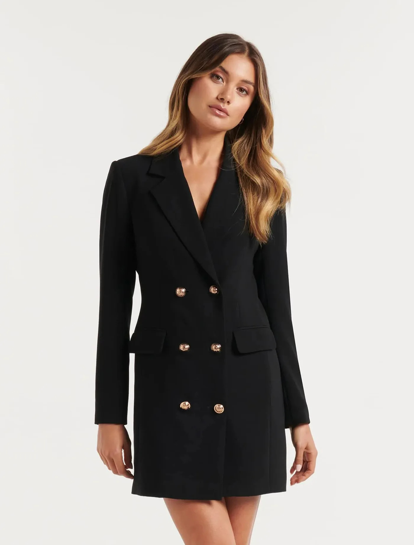 Elegant Women’s Dress | Double Button Blazer Design