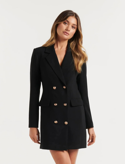 Elegant Women’s Dress | Double Button Blazer Design