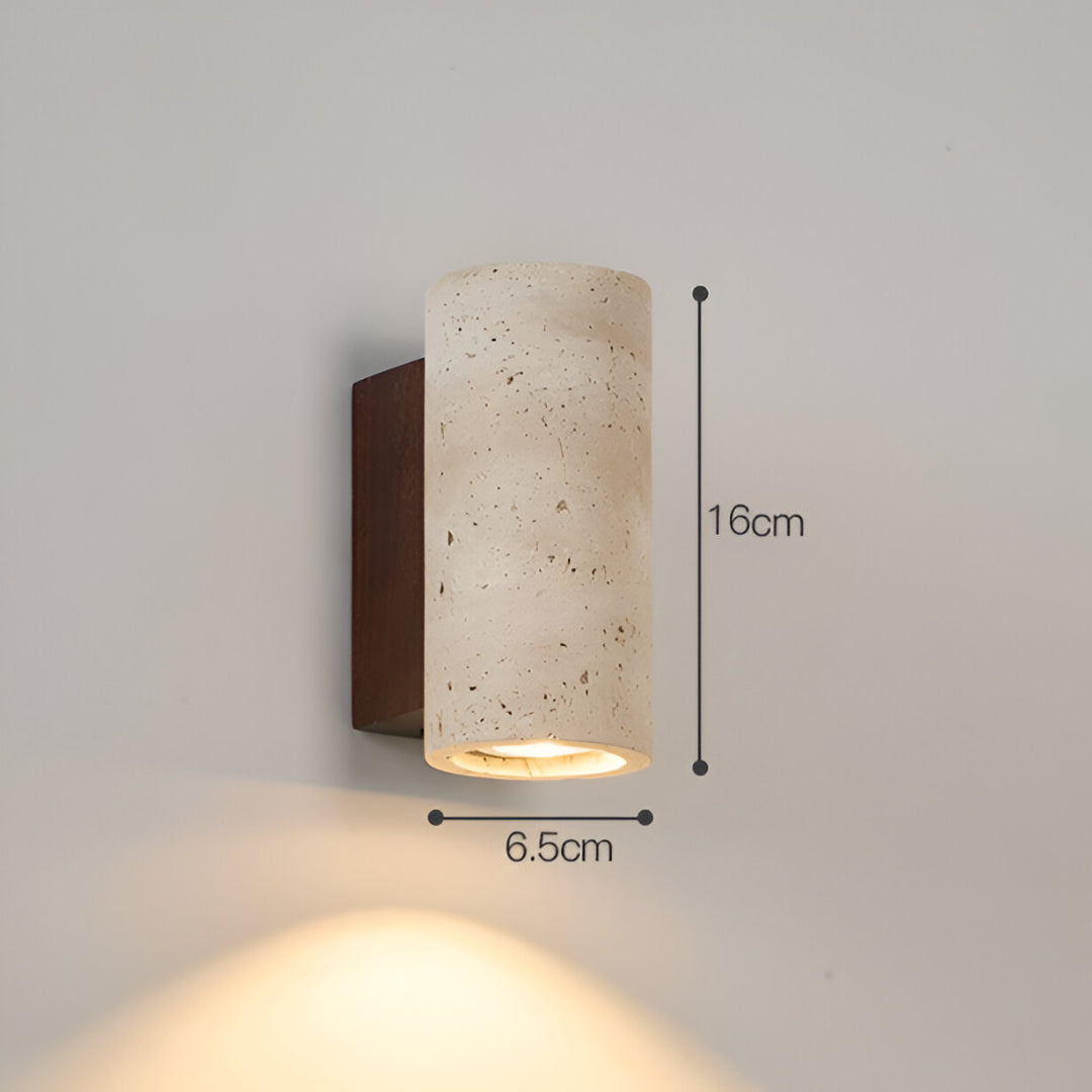 Up Down Wall Light | Japandi Stone Wall Sconce-Wall Lamp-Sasha Sydney