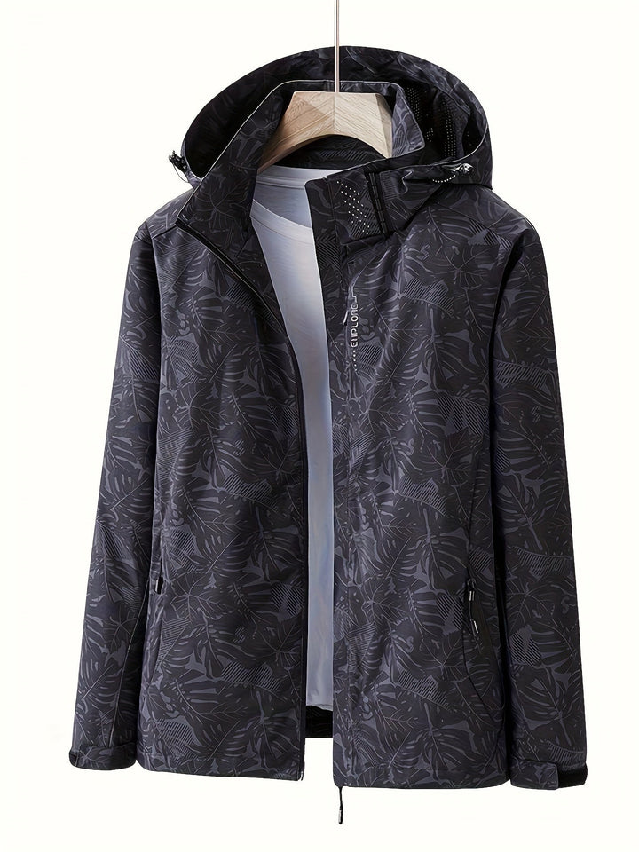 Joana | Women's Windproof Softshell Jacket | Chic Botanical Print