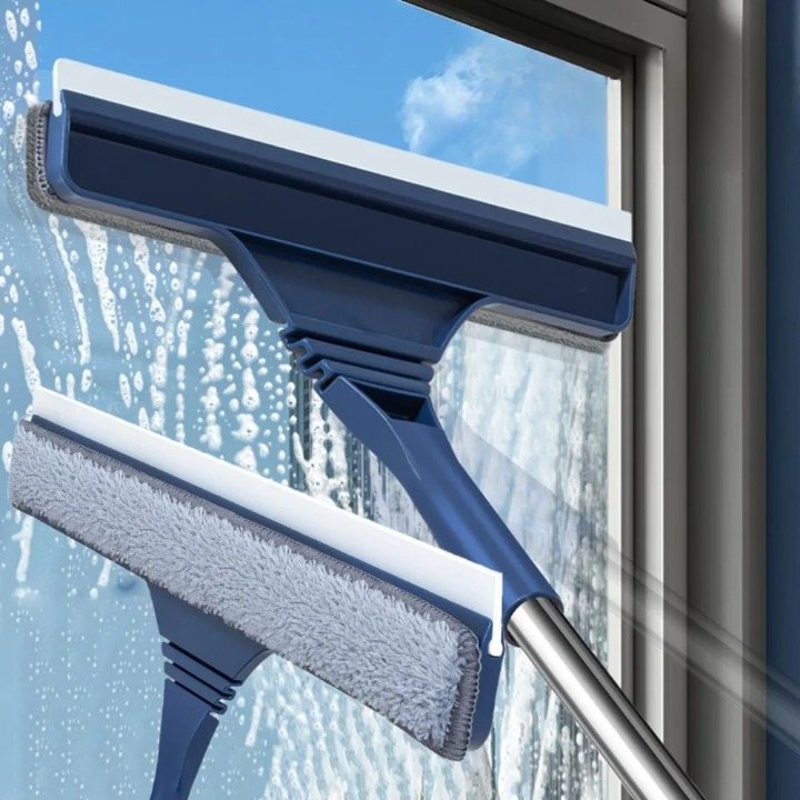 2 In 1 Window Squeegee | Microfibre Cleaner Extendable Handle Home Cleaning-Window Squeegee-Sasha Sydney