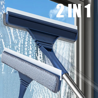 2 In 1 Window Squeegee | Microfibre Cleaner Extendable Handle Home Cleaning-Window Squeegee-Sasha Sydney