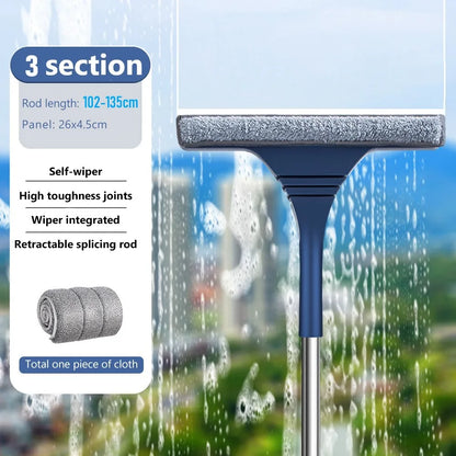 2 In 1 Window Squeegee | Microfibre Cleaner Extendable Handle Home Cleaning-Window Squeegee-Sasha Sydney