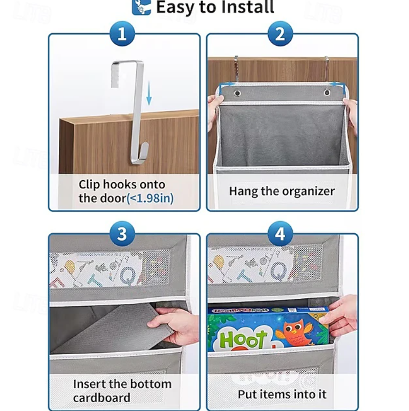 Over Door Hanging Storage Organiser | Multi Pocket Shelf Space Saving Home Organisation-Hanging Storage Organiser-Sasha Sydney