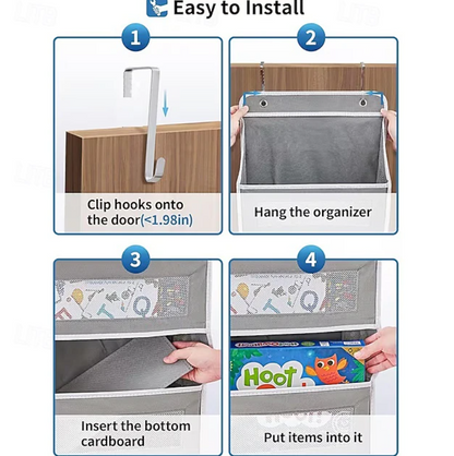 Over Door Hanging Storage Organiser | Multi Pocket Shelf Space Saving Home Organisation-Hanging Storage Organiser-Sasha Sydney