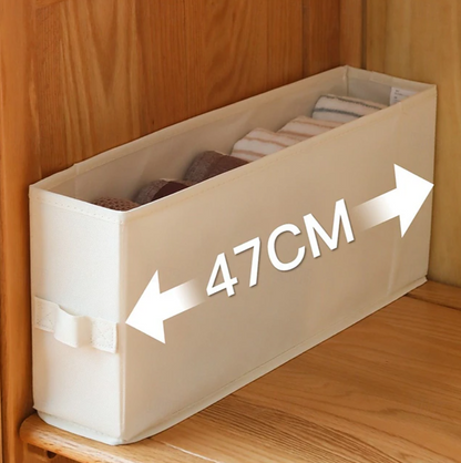 Foldable Fabric Storage Bin | Pull Handle Organiser Wardrobe Organisation-Drawer Organiser-Sasha Sydney