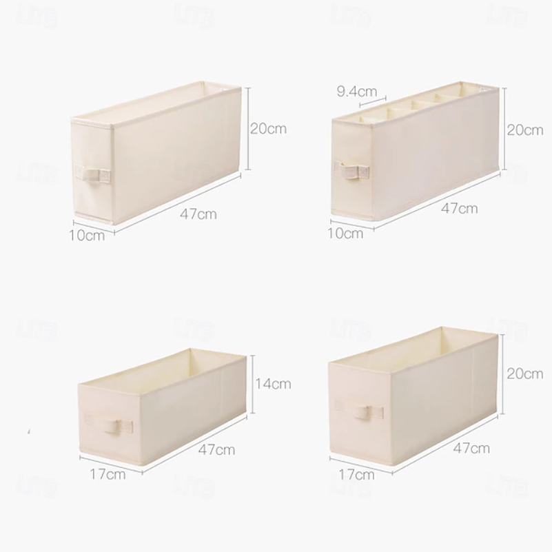 Foldable Fabric Storage Bin | Pull Handle Organiser Wardrobe Organisation-Drawer Organiser-Sasha Sydney