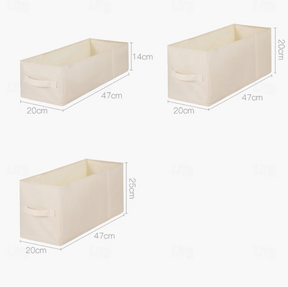 Foldable Fabric Storage Bin | Pull Handle Organiser Wardrobe Organisation-Drawer Organiser-Sasha Sydney