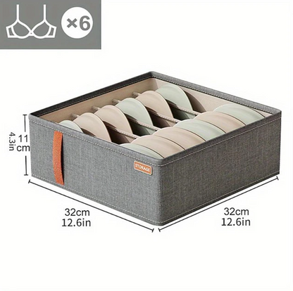 Fabric Drawer Storage Organiser Set | Compartment Storage Boxes Wardrobe Organisation-Drawer Organiser-Sasha Sydney