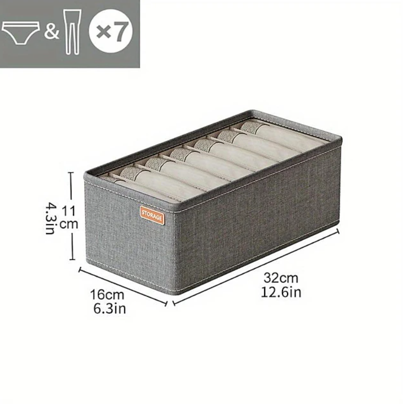Fabric Drawer Storage Organiser Set | Compartment Storage Boxes Wardrobe Organisation-Drawer Organiser-Sasha Sydney