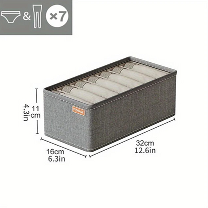 Fabric Drawer Storage Organiser Set | Compartment Storage Boxes Wardrobe Organisation-Drawer Organiser-Sasha Sydney