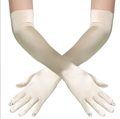 Women Opera Length Gloves | Full Finger Gloves Formal Events
