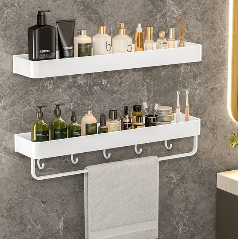 Modern Wall Mounted Bathroom Shelf | Storage Rack Towel Bar Bathroom Organisation-Wall Shelf-Sasha Sydney