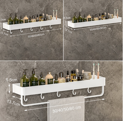 Modern Wall Mounted Bathroom Shelf | Storage Rack Towel Bar Bathroom Organisation-Wall Shelf-Sasha Sydney