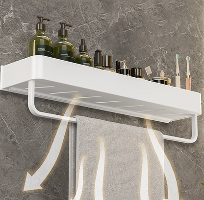 Modern Wall Mounted Bathroom Shelf | Storage Rack Towel Bar Bathroom Organisation-Wall Shelf-Sasha Sydney