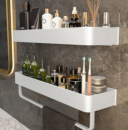 Modern Wall Mounted Bathroom Shelf | Storage Rack Towel Bar Bathroom Organisation-Wall Shelf-Sasha Sydney