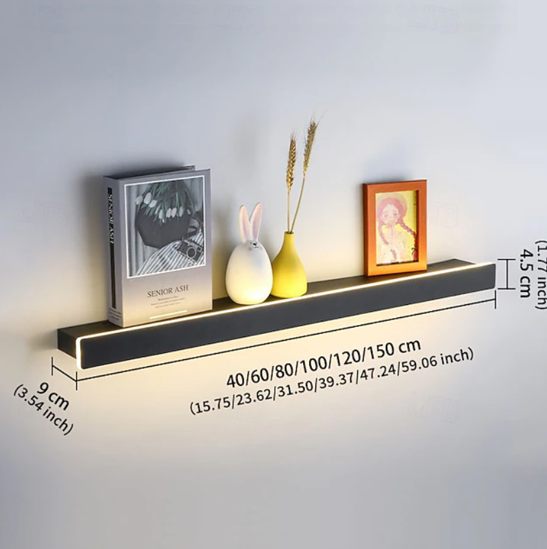 Modern LED Floating Wall Shelf | Display Shelf Integrated Lighting Home Decor-Wall Shelf-Sasha Sydney