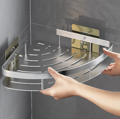 Modern Corner Shower Shelf | Wall Mounted Storage Rack Bathroom Organisation-Wall Shelf-Sasha Sydney