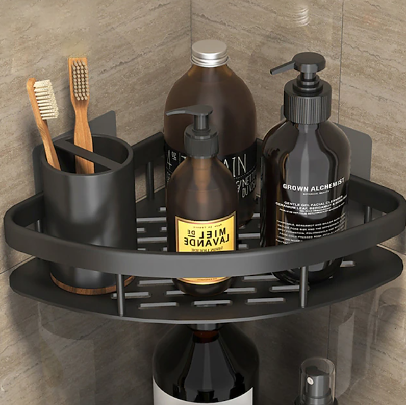 Modern Corner Shower Shelf | Wall Mounted Storage Rack Bathroom Organisation-Wall Shelf-Sasha Sydney