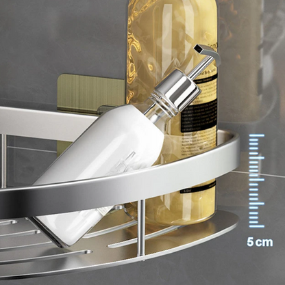 Modern Corner Shower Shelf | Wall Mounted Storage Rack Bathroom Organisation-Wall Shelf-Sasha Sydney