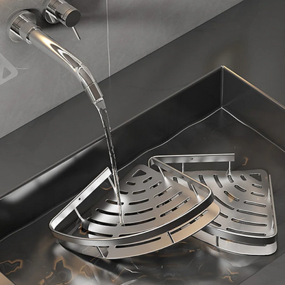 Modern Corner Shower Shelf | Wall Mounted Storage Rack Bathroom Organisation-Wall Shelf-Sasha Sydney