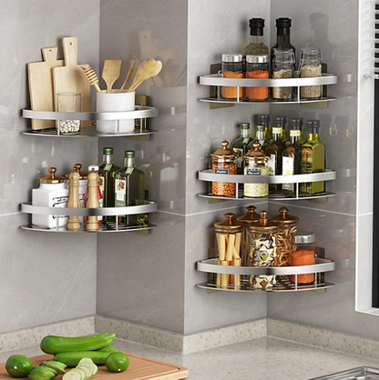 Modern Corner Shower Shelf | Wall Mounted Storage Rack Bathroom Organisation-Wall Shelf-Sasha Sydney