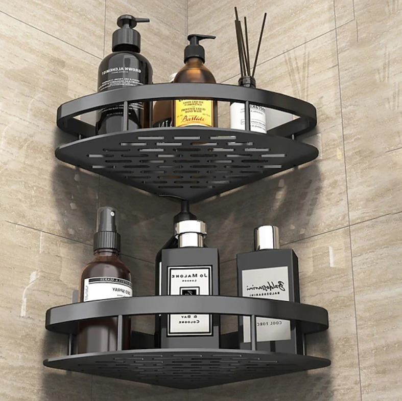 Modern Corner Shower Shelf | Wall Mounted Storage Rack Bathroom Organisation-Wall Shelf-Sasha Sydney