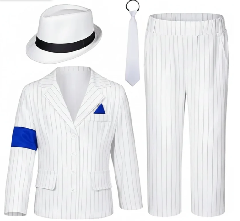 Kids Costume Suit Set | Pinstripe Jacket Trousers