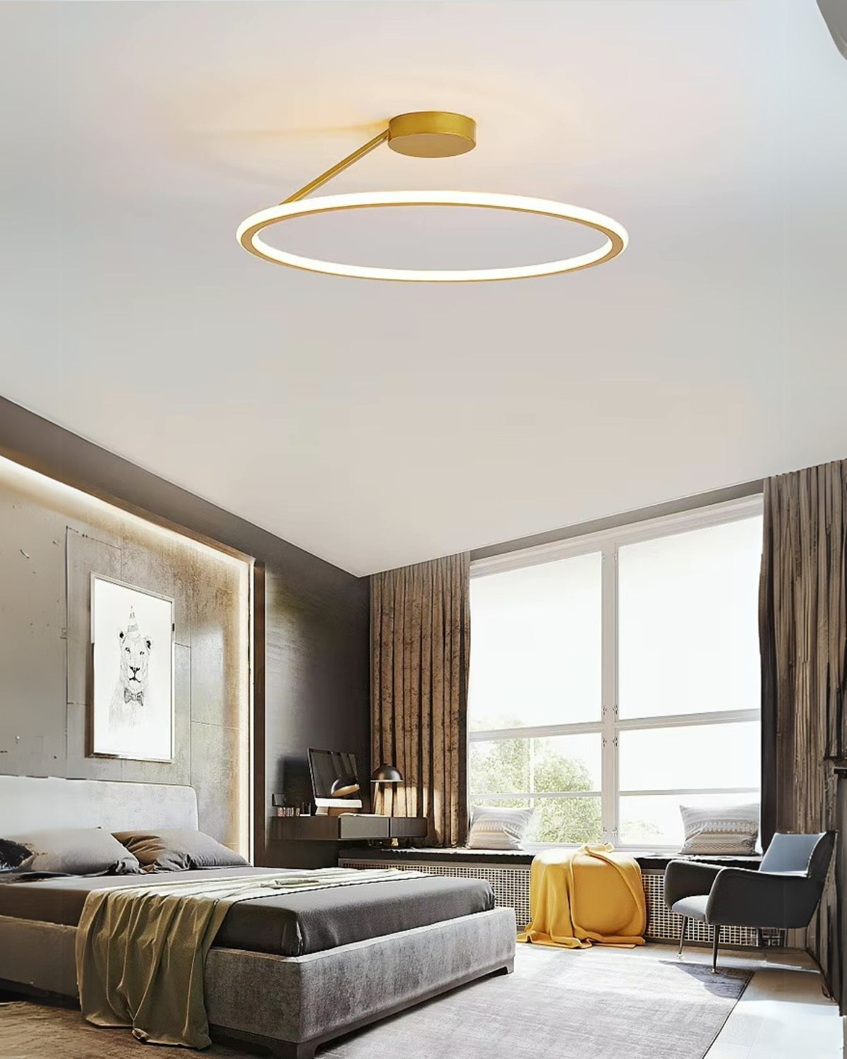 Halo Ceiling Light | Modern Ring Design Ambient Lighting-Ceiling Light-Sasha Sydney