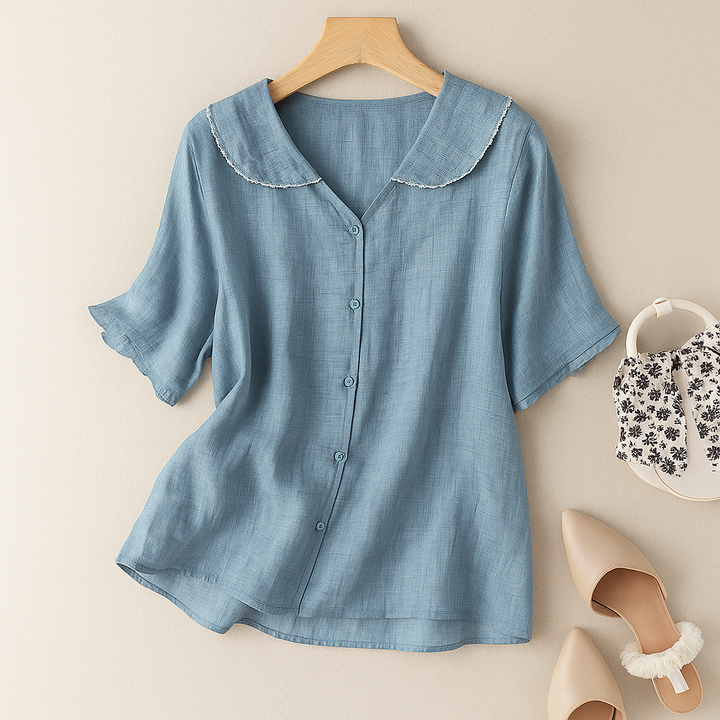 Eliza | Women’s Breathable Linen Blouse | Lightweight-Chic